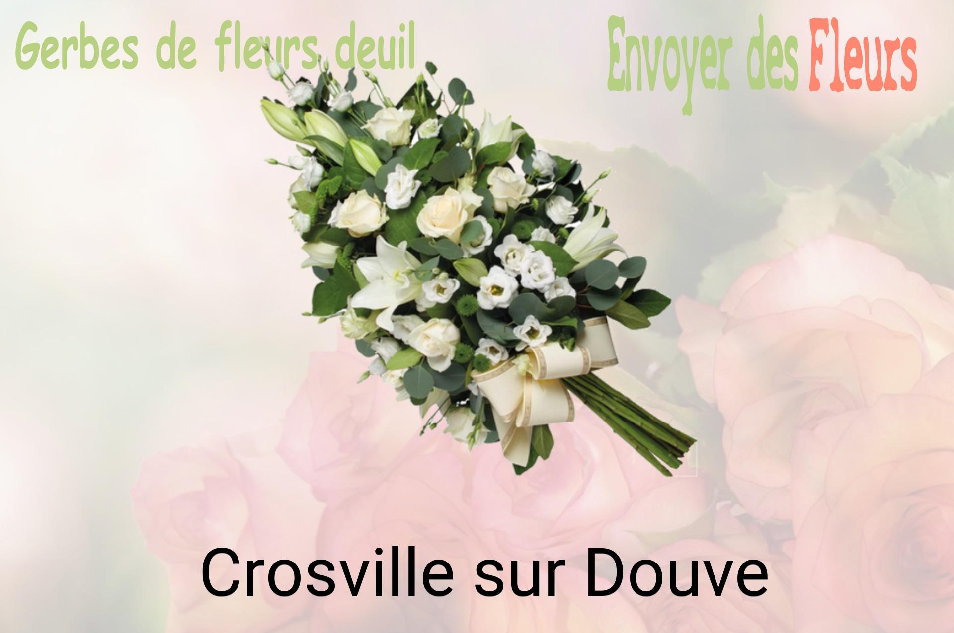 Gerbe de fleurs de deuil livrée à Crosville-sur-Douve